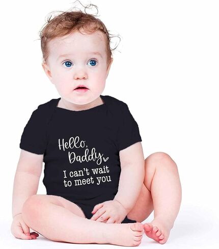 Hello Daddy Bodysuit for Baby Pregnancy Announcement Husband Baby Bodysuits Hey Daddy Infant Romper in Saudi Arabia
