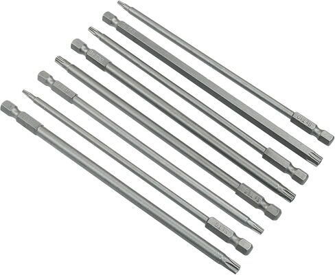 Hordion 8pcs 1/4 inch hex shank t8-t40 torx head screwdriver bit ، 6 بوصة الطول in Kuwait