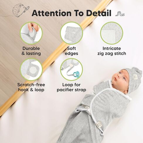Keababies 3 عبوات القماش لفتيات الأطفال حديثي الولادة ، الأولاد مع القبعات-أكياس نوم ناعمة ناعمة ، قمامة الطفل القابلة للتنفس 3-6 أشهر مجموعة بيني ، Premie Infant Sleep Sack 0-3 أشهر (Nordic) in Saudi Arabia