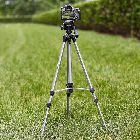 Zeikos 50" Inch Aluminum Camera Tripod, Lightweight with Bubble Level Indicator + Free MiracleFiber Microfiber Cleaning Cloth and Carrying Bag in Kuwait