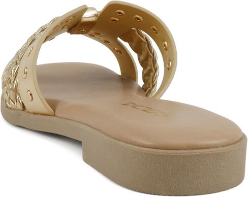 Soda “Flash" ~ Women Square Toe Ornamented H-Band Slip-On Sandals in Saudi Arabia