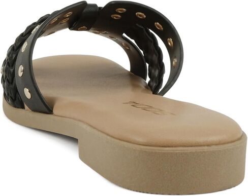 الصودا "فلاش" ~ نساء مربعة إصبع أخمص القدمين مزخرفة H-band slip-on in Kuwait