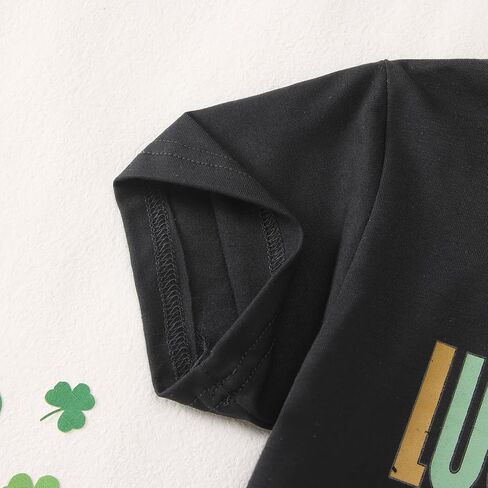 MODNTOGA St. Patrick's Day Crewneck T-Shirt Toddler Boy Shamrock Graphic Lucky Dude Print Shirt Green Clover Pullover Tops in Saudi Arabia