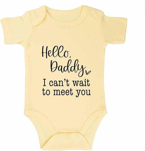 Hello Daddy Bodysuit for Baby Pregnancy Announcement Husband Baby Bodysuits Hey Daddy Infant Romper in Saudi Arabia