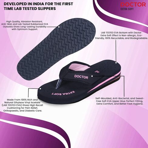 Doctor Slippers for Women Orthopedic Diabetic Pregnancy Non Slip Lightweight Comfortable Flat Casual Stylish Dr Chappals and House Flip flops For Ladies and Girl’s D-22 in Saudi Arabia