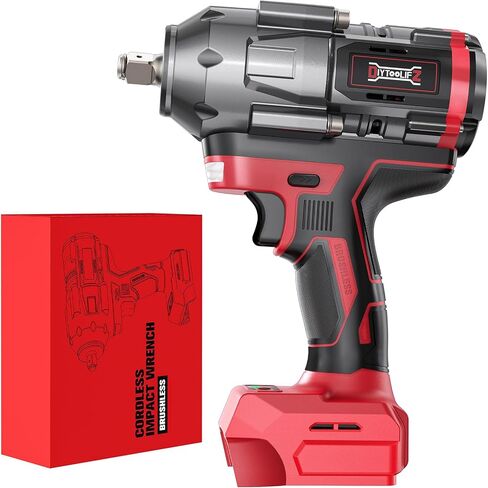 Cordless Impact Wrench 1/2 inch for Dewalt 20v Battery, 900FT-LBS(1200N.m) Brushless Electric Impact Gun for Car Home, High Torque Power Impact Driver with 6Pcs Sockets & Storage Case (No Battery) in Saudi Arabia