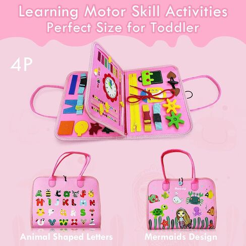 ألعاب Montessori Board المزدحمة لهدايا أعياد الميلاد البالغة من العمر 3 سنوات ، وتطوير لعبة حسية للمهارات الحركية الدقيقة ، والكتاب المزدحم للأطفال الصغار 3-5 ، ألعاب السفر التعليمية للأطفال in Saudi Arabia