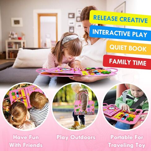 ألعاب Montessori Board المزدحمة لهدايا أعياد الميلاد البالغة من العمر 3 سنوات ، وتطوير لعبة حسية للمهارات الحركية الدقيقة ، والكتاب المزدحم للأطفال الصغار 3-5 ، ألعاب السفر التعليمية للأطفال in Saudi Arabia