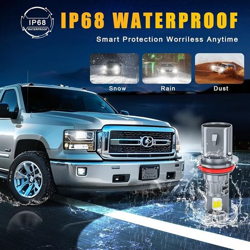ROYLUX 9006 HB4 Fog Light Bulb, 24000LM 600% High Brightness 6000K Cool White for Powersports ATV UTV, Pack of 2 in Saudi Arabia