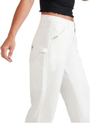 FIVESTAR GENERAL بنطال كاربنتر ذو مقاس مريح، متوسط ​​الارتفاع، جيوب متعددة الاستخدامات، زر إغلاق مع سحاب in Kuwait