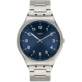 Swatch Skin Irony Swiss Quartz Stainless Steel Strap, Grey, 16 Casual Watch (Model: SS07S106G)