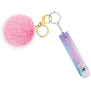 NABULOUS Card Grabber for Long Nails - Credit Card Puller - ATM Debit Card Clip Keychain with Pom Pom - Sanitary Card Grabber (Unicorn Chrome)