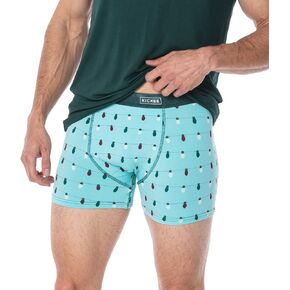 KICKEE Men’s Print Boxer Brief Underwear, Silky Soft Printed Briefs for Men