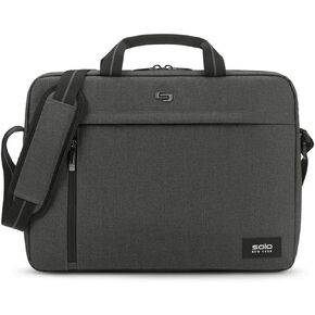 Solo New York Rivington Slim Briefcase, Gray, Fits up to 15.6" Laptop