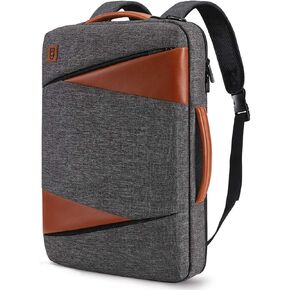 DOMISO 17.3 inch Laptop Bag Business Briefcase Water-resistant Notebook Backpack Shoulder Bag for 17.3" Macbook Pro 17/Dell Inspiron/MSI GS73VR Stealth Pro/IdeaPad/HP Envy/ASUS ROG,Dark Grey