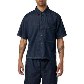 HUDSON Men's Crop Short Sleeve Denim Button Shirt