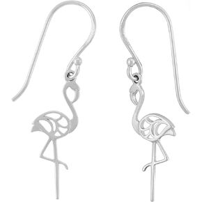 Boma Jewelry Sterling Silver Flamingo Dangle Earrings
