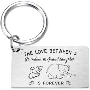 TGCNQ Grandma Mothers Day Gifts, Remember I love You Grandma Keychain, Grandma Birthday Mothers Day Keychain from Grandson Granddaughter
