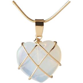 tenghong2021 Friend Necklace for Women Girls Diamond Castle Rose Quartz Heart Opal Necklace Friendship Necklaces Birthday Gift Mother'S Day Choker for Her