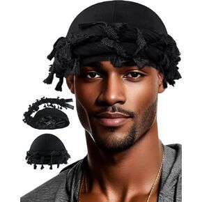 Ababalaya Adjustable Satin Lined Halo Turban for Men Women Twisted Tassel Head Wraps Sleep Cap Beanies Turban Durag
