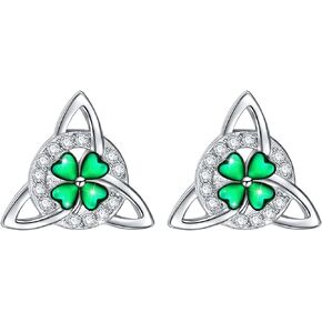 S925 Sterling Silver Holiday Dangle Drop Leverback Earrings for Women Girls Jewelry Gift Hypoallergenic St Patrick’s Day/Halloween/Christmas/Thanksgiving Earrings