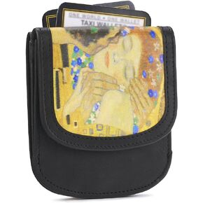 Taxi Wallet® TW04-KISS - TW04-KISS - Soft Leather (Van Gogh) - Compact, Front Pocket Folding Wallet - For Cards, Coins, Bills, ID (Men & Women)