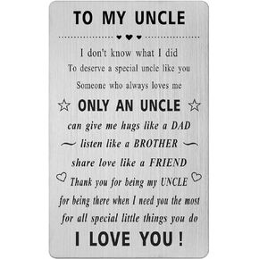 Uncle Gifts from Nephew Niece - Best Uncle Gifts - Uncle Birthday Wedding Wallet Card Gifts