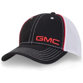 GMC Double Layer Mesh Back Hat - Structured Low Profile Snapback Cap - Officially Licensed by GM
