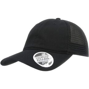 The Vintage Year Washed Cotton Unstructured Soft Mesh Adjustable Trucker Baseball Cap