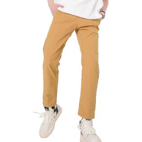 Plaid&Plain Mens Golf Pants Lightweight Slim Fit Casual Work Hiking Pants for Men Waterproof Pants with 4 Pockets