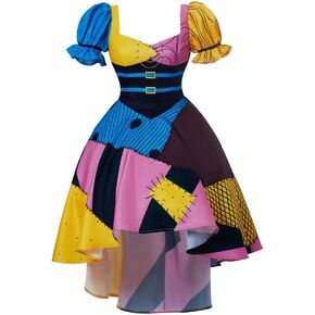 CosplayDiy Womens Christmas Sally Costume Dress Plus size