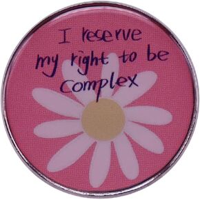 GuDeKe I Reserve My Right to Be Complex Enamel Pins for Backpacks Cute Lapel Funny Brooch Gift, Copper, no gemstone
