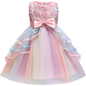 HNXDYY Flower Girl Tutu Birthday Party Pageant Lace Princess Wedding Formal Pegeant Dance Gown