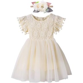 توتو دريمز دانتيل بوم بومس توتو فستان للفتيات زهرة فتاة تول فساتين عيد ميلاد الزفاف ملابس الحفلات in Kuwait