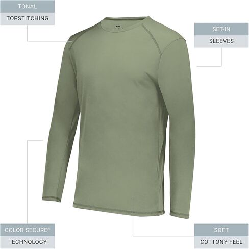 Augusta Sportswear Men's Super Soft-Spun Poly Long Sleeve Tee in Saudi Arabia