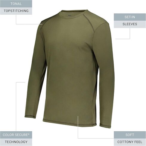 Augusta Sportswear Men's Super Soft-Spun Poly Long Sleeve Tee in Saudi Arabia