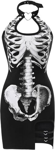 تنورة فستان قصيرة ضيقة ذات ياقة من القطن للنساء من Littleforbig بشكل عام Skelly Babe in Saudi Arabia
