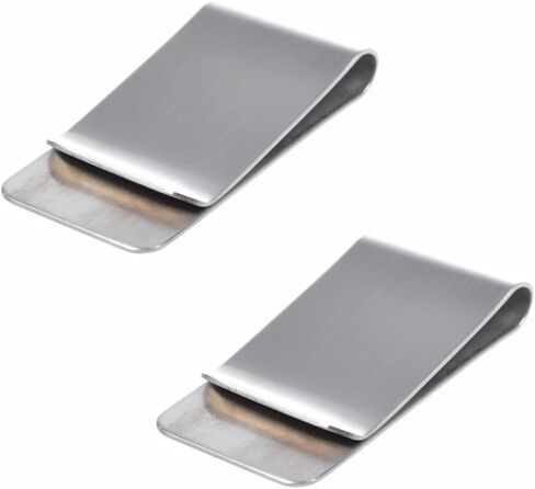 سي جسلنا عبوة من 2 مشبك نقود نحيف فضي من الستانلس ستيل in Kuwait