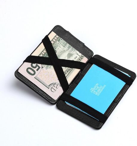 Y&G YCM020108 محفظة سحرية باللون الأسود وحافظة للائتمان/بطاقة الهوية هدية للأب تحتوي على 5 بطاقات - أرجواني in Kuwait