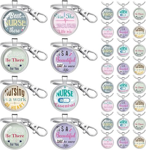 36 Pcs Nurse Appreciation Gifts Keychain Accessories Thank You Gift with Inspirational Quote for Doctor Practitioner Nursing Student Nurse Gifts Keychain Gifts Bulk for Graduation Birthday, 6 Styles in Saudi Arabia