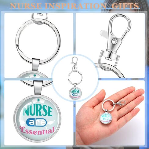 36 Pcs Nurse Appreciation Gifts Keychain Accessories Thank You Gift with Inspirational Quote for Doctor Practitioner Nursing Student Nurse Gifts Keychain Gifts Bulk for Graduation Birthday, 6 Styles in Saudi Arabia