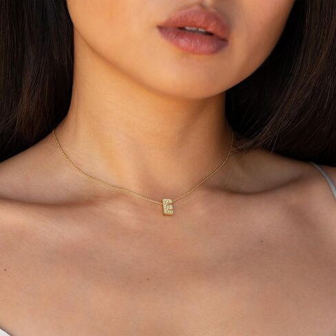 jsjoy الذهب الماس القلائد الأولية للنساء الفتيات، قلادة صغيرة الأولي حرف a-z قلادة قلادة قلادة مكعب زركونيا القلائد الماس قلادة قلادة كريستال قلادة مجوهرات للفتيات في سن المراهقة in Kuwait