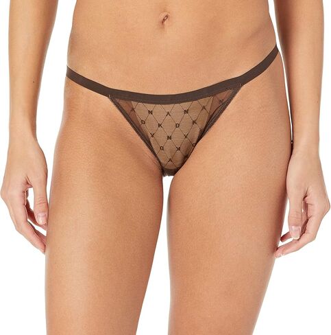 بيكيني نسائي من DKNY بخيط شبكي Monogram، جافا، متوسط in Kuwait