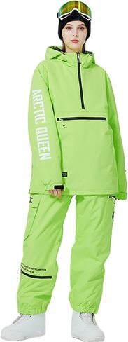 WOWULOVELY Women's Ski Jacket Warm Waterproof Hooded Snowboarding Jacket Winter Snow Coat in Kuwait