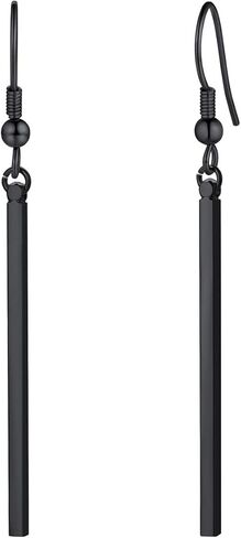 FOCALOOK Vertical Bar Earrings for Women Hypoallergenic Piercing Hook Drop Bar|Hoop Drop Bar Earrings (With Gift Box) in Saudi Arabia