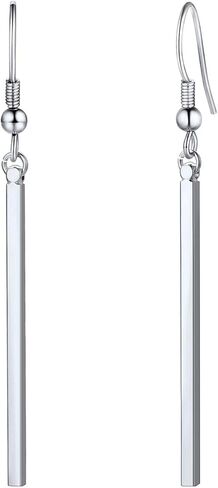 FOCALOOK Vertical Bar Earrings for Women Hypoallergenic Piercing Hook Drop Bar|Hoop Drop Bar Earrings (With Gift Box) in Saudi Arabia