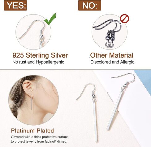 FOCALOOK Vertical Bar Earrings for Women Hypoallergenic Piercing Hook Drop Bar|Hoop Drop Bar Earrings (With Gift Box) in Saudi Arabia