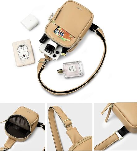 حقيبة صغيرة كروسبودي فاني مصنوعة من الجلد الصناعي ومحفظة للهاتف الخلوي وحقيبة الصدر فاني للنساء والرجال والفتيات المراهقات العصرية in Kuwait