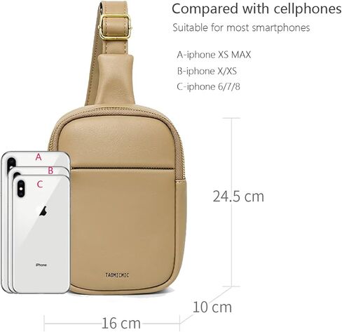 حقيبة صغيرة كروسبودي فاني مصنوعة من الجلد الصناعي ومحفظة للهاتف الخلوي وحقيبة الصدر فاني للنساء والرجال والفتيات المراهقات العصرية in Kuwait