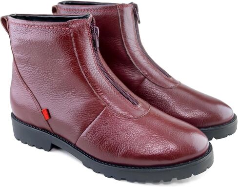 Marc Joseph New York Womens Casual Comfortable Genuine Leather Chelsea Ankle Boots Classic Fashion Front Zip Slip On Ladies Fall Winter Boots in Kuwait